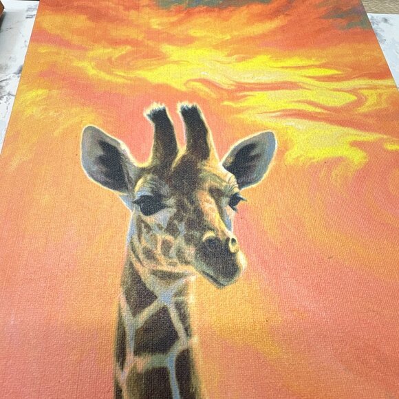 Lucie Bilodeau Mother Giraffe Canvas Prints Safari Art Vibrant Wildlife - Picture 10 of 14